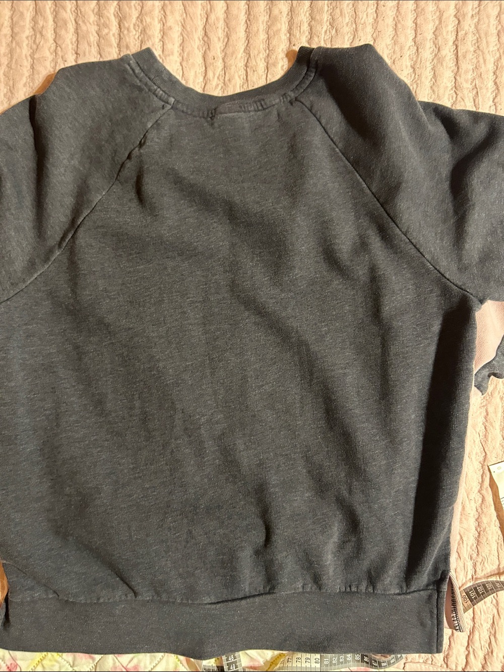 Woman’s PINK Victoria's Secret Pale Pink & Black Logo Raglan Sweatshirt - Picture 4 of 5